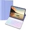 NUWONAYA Keyboard Case for iPad Air 13inch M4M3M2Pro 129 6th 5th 4th 3rd Gen Slim 7 Color Rainbow Backlight Detachable Magnetic Keyboard Cover with Pencil Holder Purple