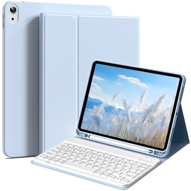 BFGTSJF Keyboard Case for iPad A16 11th Generation 11 Inch 2025 iPad 10th Generation 109 inch 2022 Stand Folio Detachable Bluetooth Keyboard Cover with Pencil Holder Blue