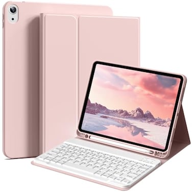 BFGTSJF Keyboard Case for iPad A16 11th Generation 11 Inch 2025 iPad 10th Generation 109 inch 2022 Stand Folio Detachable Bluetooth Keyboard Cover with Pencil Holder Pink