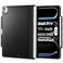Matekxy Magic Keyboard Compatible Case for iPad Pro 11 inch M4M5 20242025 Cover with Apple Pencil Holder for Smart MagicKeyboard Folio Slim Durability Keyboard Not Included Black Delicate Leather