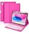 Hamile for iPad 11th 10th Generation Case with Keyboard 7 Colors Backlit Wireless Detachable Folio Keyboard Cover with Pencil Holder for iPad 11inch A16 2025 10th Gen 109 Inch 2022 Hot Pink