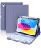 Hamile for iPad 11th 10th Generation Case with Keyboard 7 Colors Backlit Wireless Detachable Folio Keyboard Cover with Pencil Holder for iPad 11inch A16 2025 10th Gen 109 Inch 2022 Blue Gray