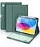 Hamile Keyboard Case for iPad 11th 10th Generation 7 Colors Backlit Wireless Detachable Folio Keyboard Cover with Pencil Holder for iPad 11inch A16 2025 10th Gen 109 Inch 2022 Midnight Green