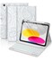Hamile Keyboard Case for iPad 11th 10th Generation 7 Colors Backlit Wireless Detachable Folio Keyboard Cover with Pencil Holder for iPad 11inch A16 2025 10th Gen 109 Inch 2022 Gray