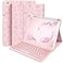 Hamile Keyboard Case for iPad 9th Generation 102 Inch Backlit Wireless Detachable Folio Keyboard Cover with Pencil Holder for iPad 8th 7th GeniPad Pro 105 iPad Air 3rd Gen Pink Rose