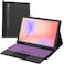 ROOFEI For Samsung Galaxy Tab S9 11 inch S9 FE 109 S10 FE 109 Case with Keyboard 7 Color Backlit Detachable Touchpad Tablet Cover Tab S10 FE S9 11S9 FE 2023 Keyboard Case with S Pen Holder Black