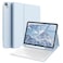 KVTVOU Keyboard Case for iPad A16 11th10th Generation 11109 Inch 20252022 with Pencil Holder Magnetic Detachable Wireless Bluetooth Keyboard Folio Keyboard Cover Thin Light Blue