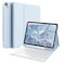 KVTVOU Keyboard Case for iPad A16 11th10th Generation 11109 Inch 20252022 with Pencil Holder Magnetic Detachable Wireless Bluetooth Keyboard Folio Keyboard Cover Thin Light Blue