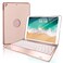 NOKBABO iPad Keyboard Case for iPad Pro 97 inch 2018 iPad 6th Gen 2017 iPad 5th Gen iPad Air 2 1 case with Keyboard 130 Smart Folio Hard Back Cover Ultra Slim Auto Wake and Sleep Rose Gold