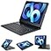 LENRICH iPad pro 129 case with Keyboard 2017 2nd 2015 1st Generation 360 Rotatable Wireless Folio 180 Swivel Stand Hard Cover Auto Sleep Wake up