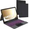 SNOODU Keyboard Case for Samsung Tab A11 PlusA9 Plus 11 7 Colors Backlit Trackpad Keyboard for 11inch Galaxy Tab A9 A11 Plus Smart Touch Wireless Keyboard Folio Book Cover with Pen Holder Kickstand