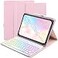 XCHYTECHER Universal Tablet Keyboard Case for 9710110210510911 iPad Samsung Fire Pixel Android 101 inch Tablets 7 Color Rainbow Backlit Removable Keypad with Pen Holder Pink