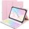 XCHYTECHER Universal Tablet Keyboard Case for 9710110210510911 iPad Samsung Fire Pixel Android 101 inch Tablets 7 Color Rainbow Backlit Removable Keypad with Pen Holder Pink
