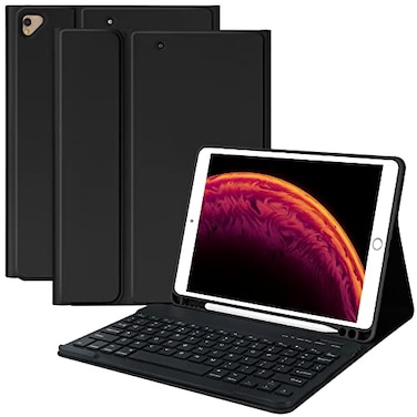 MMK iPad 9th Generation Case with Keyboard for iPad 8th 7th Generation Case with Keyboard Wireless Detachable Pencil Holder iPad 102iPad Air 1053rd GeniPad Pro 105 Black