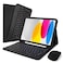 SOPPY Bluetooth Keyboard Case with Mouse for iPad 11th Gen A16 11inch 2025 10th Generation 109 inch 2022 Detachable Protective Cover with Builtin Pen Holder USBC Rechargeable Black