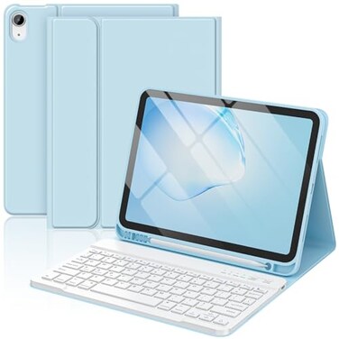 BQSS for iPad Air 11 Inch Case with Keyboard M4M3M2 202620252024 Keyboard Case for iPad Air 109 Inch 5th4th Generation 20222020 Detachable for iPad Pro 1st Case with Pencil Holder Blue