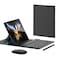 voppton for Samsung Galaxy Z Fold 7 6 5 Keyboard and Mouse Portable Mini 79 inch Bluetooth Keyboard with Leather Stand Case and Pen 4 in 1 Travel Set for Z Trifold Fold7 AccessoriesBlack