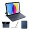 HOU Slim Bluetooth Keyboard Case for 2025 11thGen iPad A16 2022 10thGen iPad Smart Folio Magnetic Stand with 2 Ergonomic Tilt Angles Recyclable Synthetic Leather LongLife Battery Blue