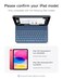 HOU Slim Bluetooth Keyboard Case for 2025 11thGen iPad A16 2022 10thGen iPad Smart Folio Magnetic Stand with 2 Ergonomic Tilt Angles Recyclable Synthetic Leather LongLife Battery Blue