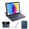 HOU Slim Bluetooth Keyboard Case for 2025 11thGen iPad A16 2022 10thGen iPad Smart Folio Magnetic Stand with 2 Ergonomic Tilt Angles Recyclable Synthetic Leather LongLife Battery Blue