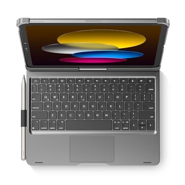 edaiser Swivel Keyboard Case for Apple iPad 11th Gen 2025 A16 iPad 10th Generation 109inch 360 Degree Rotatable Cover and Pencil Holder MultiTouch Trackpad RGB Backlit Space Gray