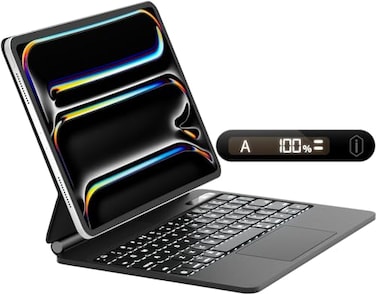 WIWU iPad Air 13 Inch Keyboard iPad Air 13 Inch Case Keyboard iPad Pro 129 Case with Key Board for 3456th Gen Floating Cantilever Stand MultiTouch Trackpad MultiColor Backlit iPad Magic Key Board