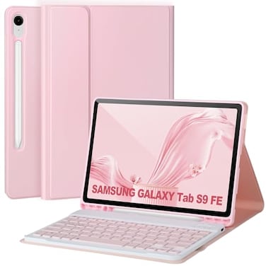 APHBZGE Keyboard Case for Samsung Galaxy Tab S10 LiteS10 FE S9 FE S9 10911 inch 20252023Detachable Wireless Bluetooth Keyboard for Galaxy S10 FEAuto WakeSleep with S Pen Holder Pink