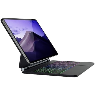 doqo for Samsung Galaxy Tab S10 PlusS9S9 FES8S7S7 FE Keyboard case 124 Magnetic Case with Keyboard Touchpad Bluetooth Backlit Floating Cantilever Stand Slim Protective Cover Folio Black
