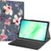 FINTIE Keyboard Case for Samsung Galaxy Tab A11 Plus 2025 A9 Plus 11 Inch 2023 Slim Lightweight Stand Cover with Magnetically Detachable Wireless Bluetooth Keyboard Hibiscus