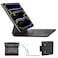 AUSDOM iPad Pro 13 inch Case with Keyboard M5 2025 M4 2024 iPad Pro 13 inch Case with EasySet Magnetic Stand MultiTouch Trackpad 11Color Backlight Keyboard Case with Pencil Holder Black