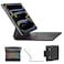 AUSDOM iPad Pro 13 inch Case with Keyboard M5 2025 M4 2024 iPad Pro 13 inch Case with EasySet Magnetic Stand MultiTouch Trackpad 11Color Backlight Keyboard Case with Pencil Holder Black