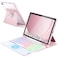 MePadKey Touchpad Keyboard Case for Samsung Galaxy Tab A9 Plus 11 inch SMX210X215X216 360 Degree Rotating Cover with Color Backlight Magnetic Removable Keyboard for Tablet A9 PinkWhite