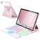 MePadKey Touchpad Keyboard Case for Samsung Galaxy Tab A9 Plus 11 inch SMX210X215X216 360 Degree Rotating Cover with Color Backlight Magnetic Removable Keyboard for Tablet A9 PinkWhite