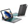 JUQITECH Trackpad Keyboard Case for SamsungGalaxyTab A8 105 2022 SMX200X205X207 Smart Tablet Protector Case Soft Cover Kickstand with Magnetic Detachable Wireless Backlit Touchpad Keyboard