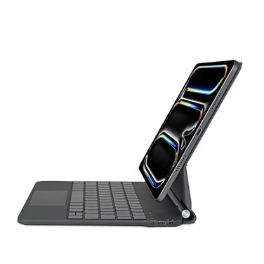 InUnion Magic Keyboard Case for iPad Pro 11inch M4 2024 M5 2025 EasySet Magnetic Stand with Great Typing Experience Builtin Trackpad 3 Brightness Backl Black