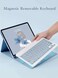 kaidisen Keyboard Case Mouse for Galaxy Tab S9 S9 FE S8 S7 S7 FE 124 inch Detachable Cute Color Keyboard Case Support S Pen ChargingMist Blue