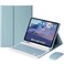 kaidisen Keyboard Case Mouse for Galaxy Tab S9 S9 FE S8 S7 S7 FE 124 inch Detachable Cute Color Keyboard Case Support S Pen ChargingMist Blue