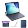 HOU Slim Bluetooth Keyboard Case for iPad Air 11 inch M4M3M2202620252024 Air 5th4th Pro 11 1st4th Gen Smart Folio Magnetic Stand 2 Angles Magnetic Charging Synthetic Leather Blue