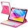 EAMPANG Case with Keyboard for iPad A16 11th 10th Generation 11109 inchRainbow Backlit Detachable Keypad Rotatable Magnetic Cover with Pencil Holder for iPad 11 2025 10 Gen 2022 Watermelon Red