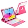 MePadKey Touchpad Keyboard Case for iPad A16 11th 10th Generation 360 Rotation Cover with Pencil Holder Wireless Backlit Detachable Keypad for iPad 11 inch 202510 Gen 109 2022 Watermelon Red