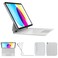 RAYMCRAFT for iPad 11thA16 202510th Generation Case with Keyboard Magic Keyboard 2022 Springy Backlit Keys StainResistant Surface MultiTouch Trackpad White