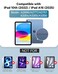 CHESONA Keyboard Case for iPad A16 11th10th Generation 20252022 Detachable Wireless Keyboard Stand Folio Keyboard Cover with Pencil Holder Thin Light Steel Blue