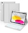 Hamile for iPad 11th 10th Generation Case with Keyboard 7 Colors Backlit Wireless Detachable Folio Keyboard Cover with Pencil Holder for iPad A16 11inch 2025 10th Gen 109 Inch 2022 Light Gray