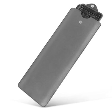 Geekria Full Size Slim Keyboard Sleeve Case Vegan Leather Travel Bag Keyboard Protective Cover for Logitech MK955 K950 MX Keys SMX Keys Advanced Wireless Illuminated Dark Grey