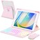EAMPANG Case with Keyboard Mouse for iPad 9th 8th 7th Generation 102 inch7 Rainbow Backlit Detachable Wireless Keypad Rotatable Magnetic Cover with Pencil Holder for iPad Air 3rd GenPro 105 Pink