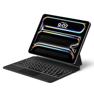 runelk Keyboard Case for iPad Pro 13inch M4 2024 M5 2025 MagicStyle Magnetic Keyboard Case with MultiTouch Trackpad Floating Cantilever Stand Compatible with iPad Pro 13 Charcoal Black