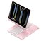 HENGHUI 360 Rotatable Touch Keyboard for iPad Pro 11 inch M5M4 20252024 Backlight Trackpad Foldable Integrated Keyboard Case CoverRosegold