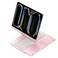 HENGHUI 360 Rotatable Touch Keyboard for iPad Pro 11 inch M5M4 20252024 Backlight Trackpad Foldable Integrated Keyboard Case CoverRosegold