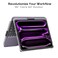 edaiser Swivel Keyboard Case for Apple iPad Pro 11 inch M5 2025 and M4 2024 Rotatable Cover with Pencil Holder MultiTouch Trackpad RGB Backlit A3357A3358 A3359 A2836 A2837 A3006 Metallic Purple