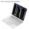 HENGHUI 360 Rotatable Touch Keyboard for iPad Pro 11 inch M5M4 20252024 Backlight Trackpad Foldable Integrated Keyboard Case CoverSilver